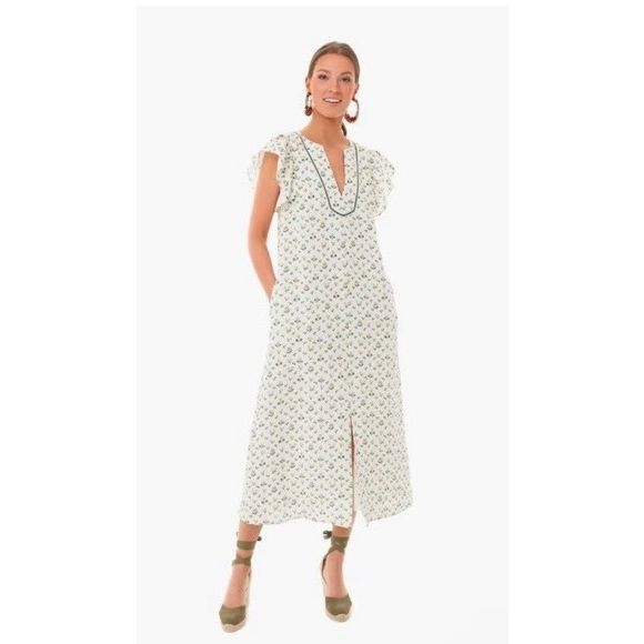 Tuckernuck Dress Petite Posey Emma Caftan Midi Size Small - Picture 1 of 8